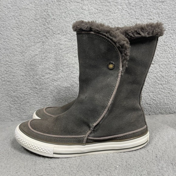 Converse All Star CT Beverly Womens Size 7 Gray Mid Calf Winter Boots 525941C - Picture 4 of 12